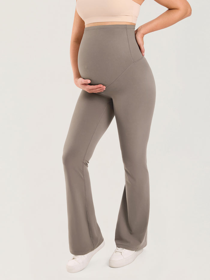 Cotton Foldover Maternity Flare Pants 30.5"